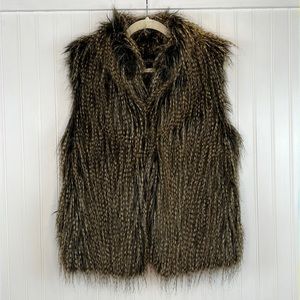 Fabulous Furs Vest Donna Salyers 100% Faux Fur Large